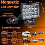 SKNOOY 45W Magnetic LED Working Light Bar