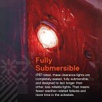10pc 3/4" Red LED Marker Lights for Trailers