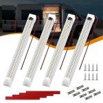 RVZONE 12V LED Light Bar – 4 Pack