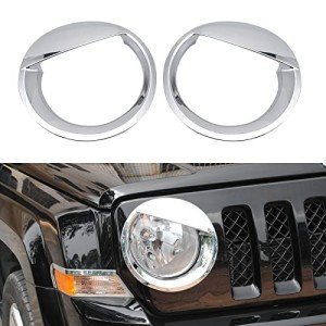 Angry Bird Style Chrome Headlight Trim for Jeep