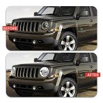 Angry Bird Style Chrome Headlight Trim for Jeep