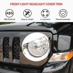 Angry Bird Style Chrome Headlight Trim for Jeep