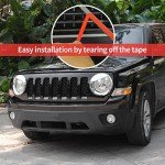 Angry Bird Style Chrome Headlight Trim for Jeep