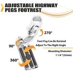 Motorcycle Highway Footpegs with Quick Clamps