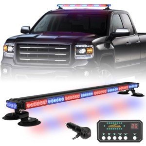 37" LED Magnetic Police Emergency Light Bar