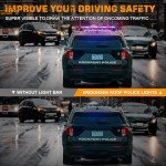 37" LED Magnetic Police Emergency Light Bar