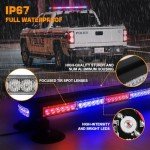 37" LED Magnetic Police Emergency Light Bar
