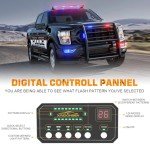 37" LED Magnetic Police Emergency Light Bar
