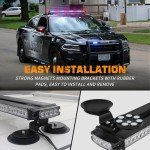37" LED Magnetic Police Emergency Light Bar