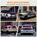 37" LED Magnetic Police Emergency Light Bar