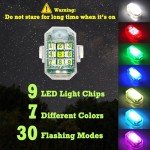 LED Strobe Lights - 4 Pack, RGB Emergency Signals