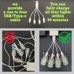 LED Strobe Lights - 4 Pack, RGB Emergency Signals