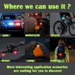 LED Strobe Lights - 4 Pack, RGB Emergency Signals