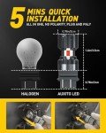 AUXITO LED Red Bulbs with Built-in Resistor, 2-Pack
