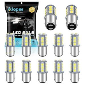 Alopee 12-Pack White LED Bulbs for Cars