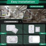 Alopee 12-Pack White LED Bulbs for Cars