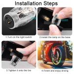 Colorful LED Tire Valve Stem Lights - 4 Pack