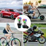 Colorful LED Tire Valve Stem Lights - 4 Pack