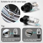 Colorful LED Tire Valve Stem Lights - 4 Pack