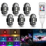 6PCS Wireless LED Car Lights with Remote Control