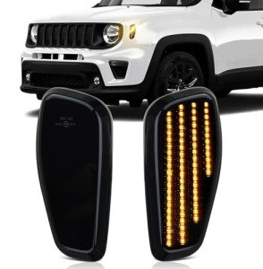 Smoked Lens LED Side Marker Lights for Jeep Renegade
