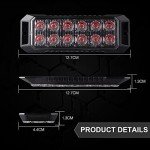 12 Red LED Emergency Strobe Lights for Vehicles