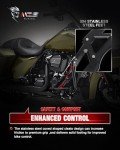 Wide Motorcycle Floorboards Set for Touring Bikes
