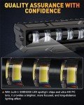 NAOEVO 6" LED Light Bar for Trucks and Cars