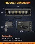 NAOEVO 6" LED Light Bar for Trucks and Cars