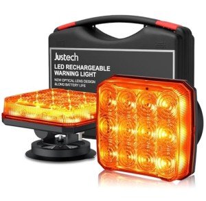 Justech Rechargeable LED Warning Lights - 2 Pack
