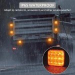 Justech Rechargeable LED Warning Lights - 2 Pack