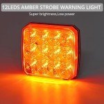 Justech Rechargeable LED Warning Lights - 2 Pack