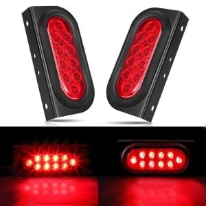 VINAUO 6” Oval Trailer Tail Lights with Brackets