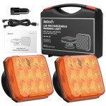 Justech Rechargeable LED Warning Lights - 2 Pack
