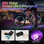 DAWAY A01 LED Spoke Lights - 7 Colors, 15 Modes