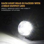Xprite White LED Strobe Lights Kit for Vehicles