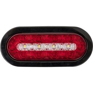 6" Red & Clear LED Stop Tail Backup Light