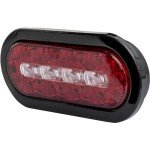 6" Red & Clear LED Stop Tail Backup Light