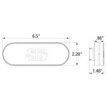 6" Red & Clear LED Stop Tail Backup Light