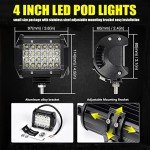 4PCS 72W LED Tractor Spot Lights for Vehicles