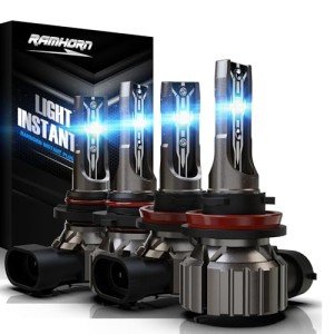 9005 H11 LED Light Bulbs Combo - 300% Brighter