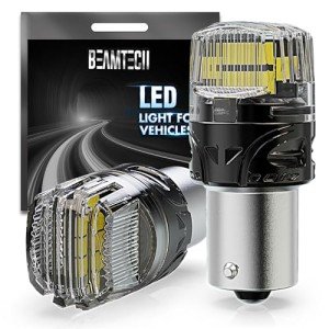 BEAMTECH 1156 Cool White LED Reverse Light Bulbs