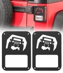 Black Tail Light Guards for 2007-2018 Wrangler