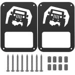 Black Tail Light Guards for 2007-2018 Wrangler