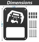 Black Tail Light Guards for 2007-2018 Wrangler