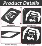 Black Tail Light Guards for 2007-2018 Wrangler