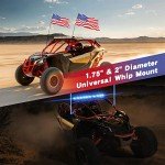 Blue UTV Whip Light & Flag Mounts (2 PCS)
