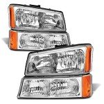Chevy Silverado Headlight Assembly 2003-2006 Pair