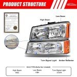 Chevy Silverado Headlight Assembly 2003-2006 Pair