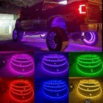 4PCS RGB LED Wheel Lights with Bluetooth Control